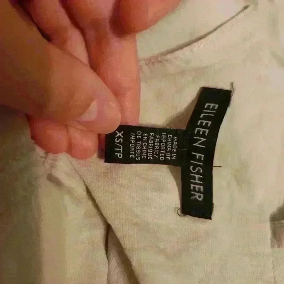 Eileen Fisher Trench Modern Jacket Slate Grey Gray Beige Nude zip up coat Rain - Picture 5 of 10